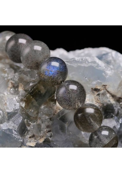 Madagascar Labradorit Içsel Değişim ve Ilham: Unisex Doğal Taş Bileklik fiyatları