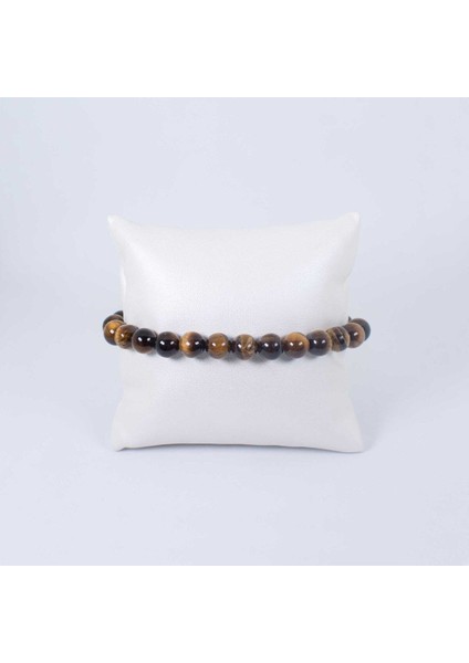 Unisex Kahverengi Kaplan Gözü Doğal Taş Bileklik fiyatları