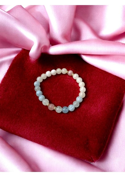 🌙 Iç Huzurun Bilekliği: Ay Taşı ve Akuamarin Doğal Taş Kadın Bileklik – Sertifikalı modelleri