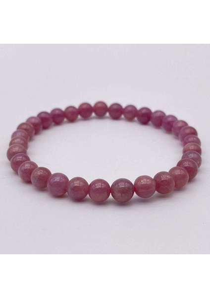 Nadir Bulunan Rubi Taşı Coşku Dolu: Unisex Doğal Taş Bileklik