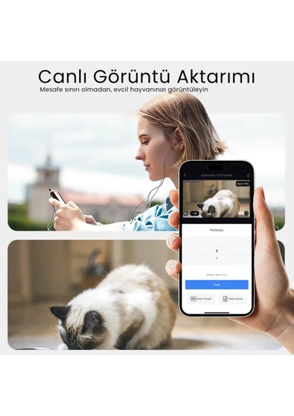 Feline Prime 3l Wi-Fi Kameralı Akıllı Otomatik Kedi Köpek Mama Kabı Besleme Ünitesi (Sesli Komut+Çelik Kase+App Kontrol) fırsatları