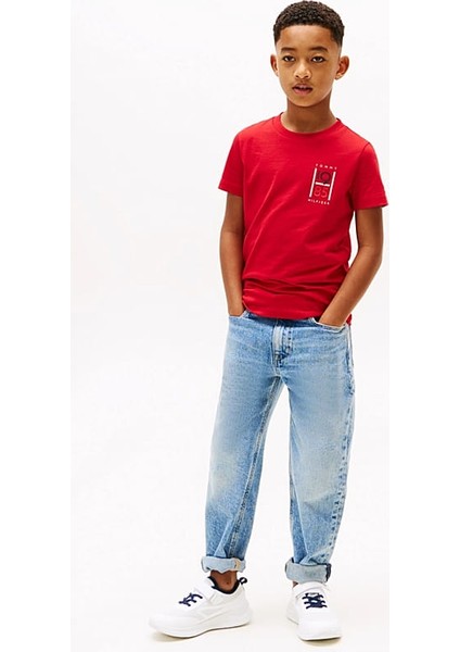 Erkek Çocuk Th Grafik Logo T-Shirt - Kırmızı fiyatları