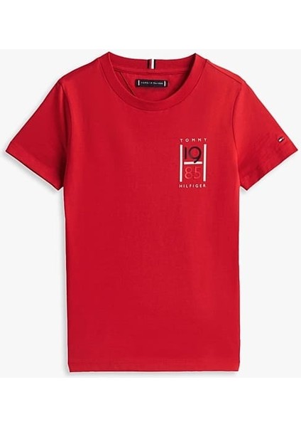 Erkek Çocuk Th Grafik Logo T-Shirt - Kırmızı indirimleri