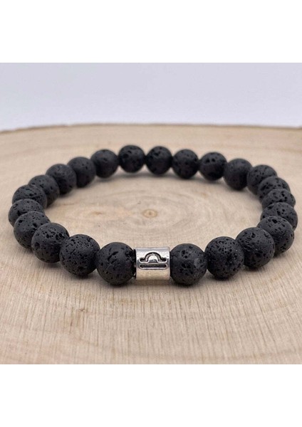 Terazi Burcu Için Lav Taşı: Unisex Doğal Taş Bileklik