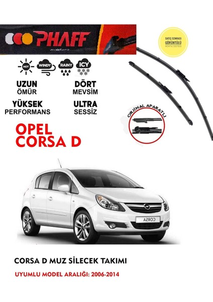 Opel Corsa D Ön Silecek Takımı 2014 Model Araca Özel