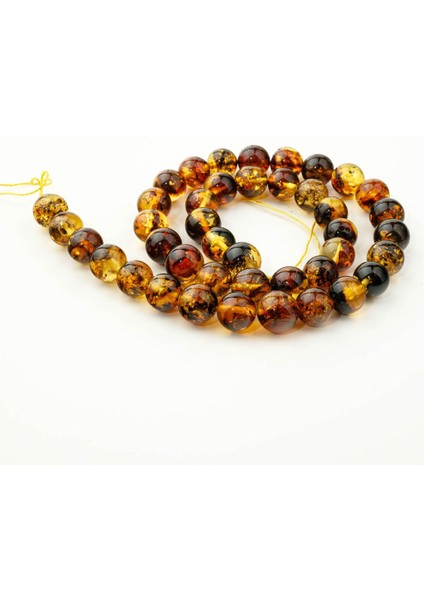 Orijinal Kehribar Doğaltaş Dizi (10 Mm) (Misina Hediyeli)