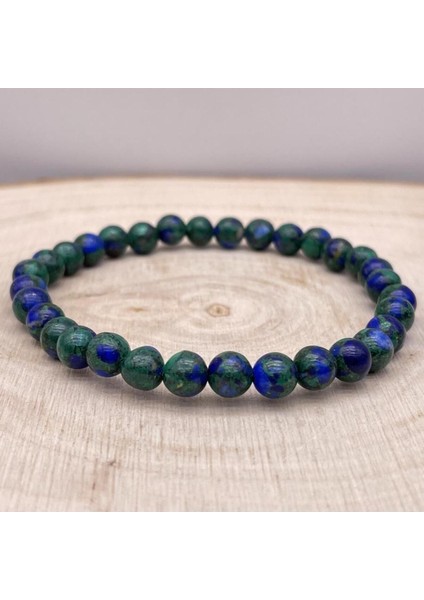 Stresi Gideren Azurit-Malachite: Unisex Doğal Taş Bileklik