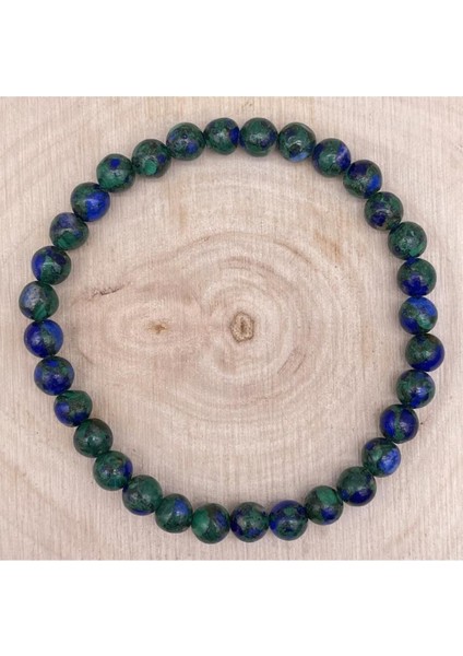 Stresi Gideren Azurit-Malachite: Unisex Doğal Taş Bileklik modelleri