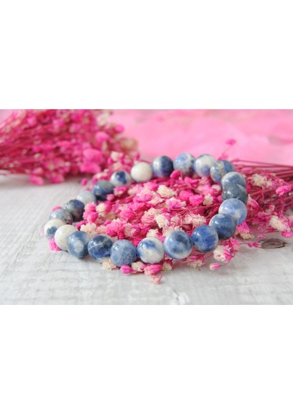 Unisex Sodalit Doğal Taş Bileklik modelleri