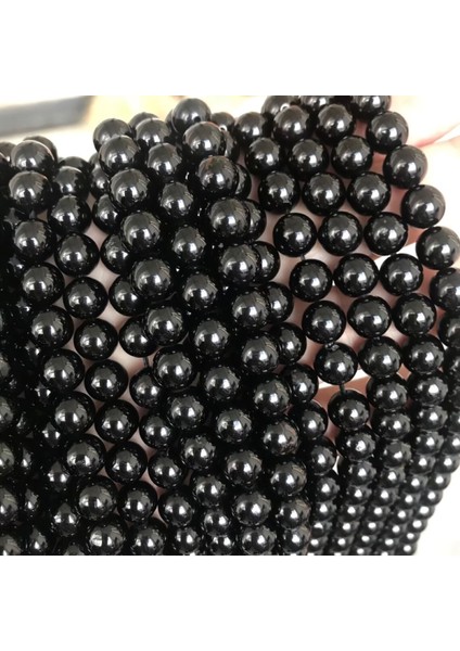 A+ Kalite | Siyah Turmalin Doğal Taş Dizi Boncuk > Sertifikalı + Misina Hediyeli fırsatları