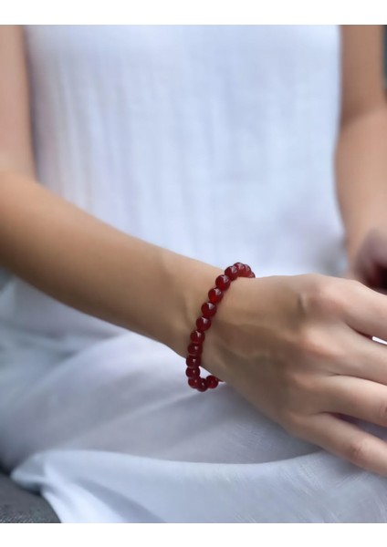 A+ Kalite | Doğanın Sıcaklığıyla Parılda - Karneol Doğal Taş Bileklik > Sertifikalı - Handcrafted modelleri