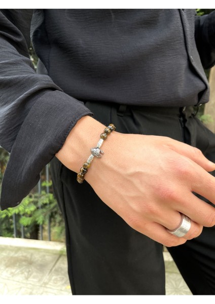 Güçlü Erkeklere Özel | Şövalye Bilekliği > Kaplan Gözü ile Hazırlandı - Sertifikalı fiyatları