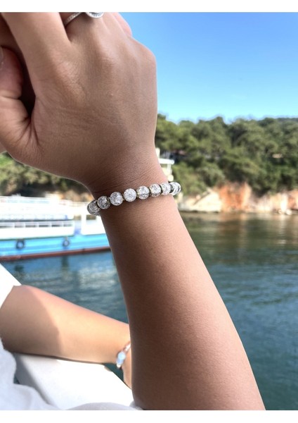Doğanın Saf Ihtişamıyla | Beyaz Necef Doğal Taş Bileklik > Handcrafted - Sertifikalı modelleri