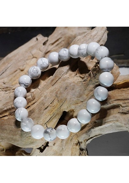 Unisex Beyaz Magnezyum Doğal Taş Bileklik
