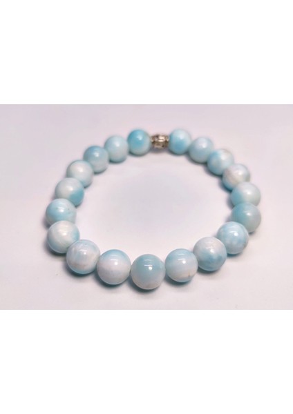 Gökyüzünün Mavisi: Unisex Larimar Doğal Taş Bileklik fiyatları