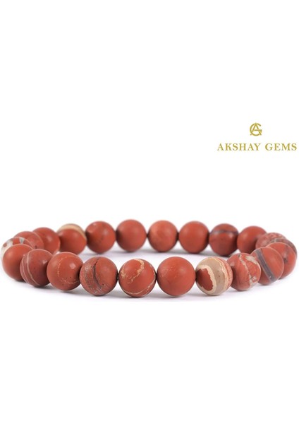 A+ Kalite | Kırmızı Jasper Doğal Taş Bileklik > Sertifikalı - Handcrafted