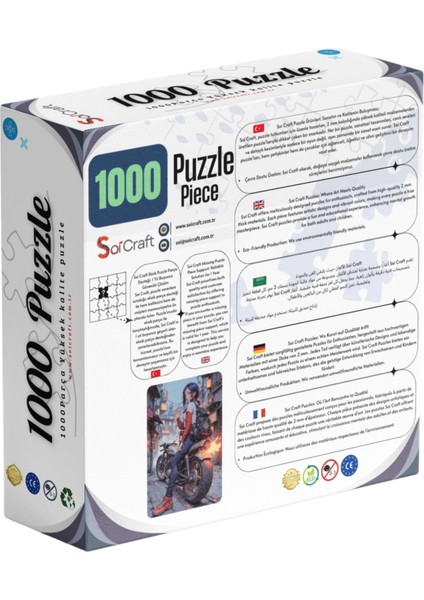 1000 Parça Puzzle Motorlu Kız Japonya 1980