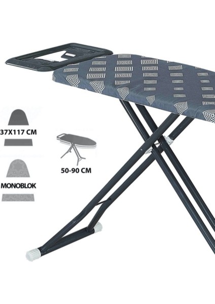 204GA Monoblok Ütü Masası 117x37 cm Isıya Dayanıklı Özel Kumaş ile modelleri