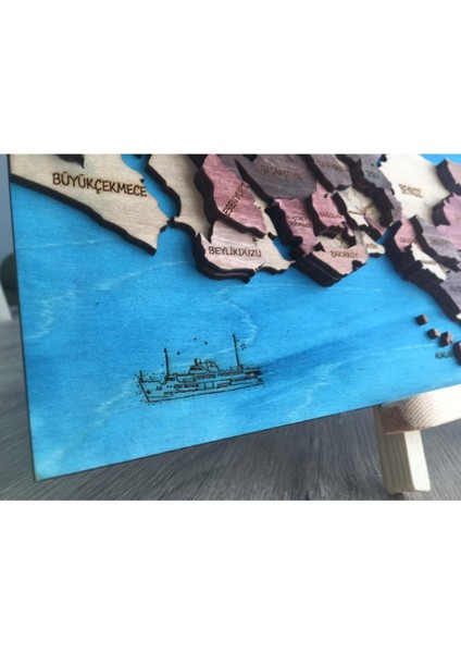 3 Boyutlu Ahşap Istanbul Haritası – Katmanlı ve Derinlikli Tasarım – 42X21CM cm – Şablon ve Yapıştırıcı Dahil modelleri