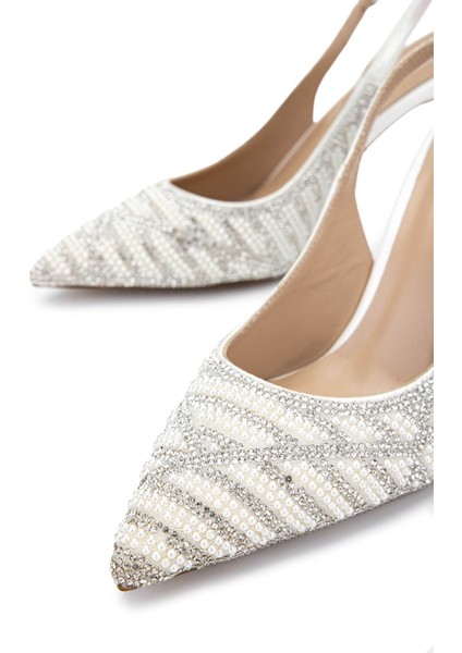 Kadın Vegan Beyaz Sedef Topuklu Ayakkabı 1065 1011 Bn Ayk Y25 Beyaz Sedef fırsatları