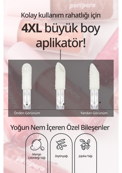 Dudaklara Dolgun ve Işıltılı Görünüm Sunan Gloss PERIPERA Ink Glasting Lip Gloss (14 Find Joy)