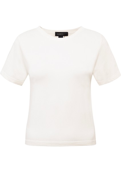 Plus Size Dikişsiz Crop Tişört