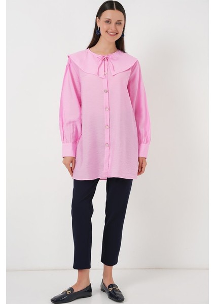 Bebe Yaka Uzun Tunik 5967 - Pembe