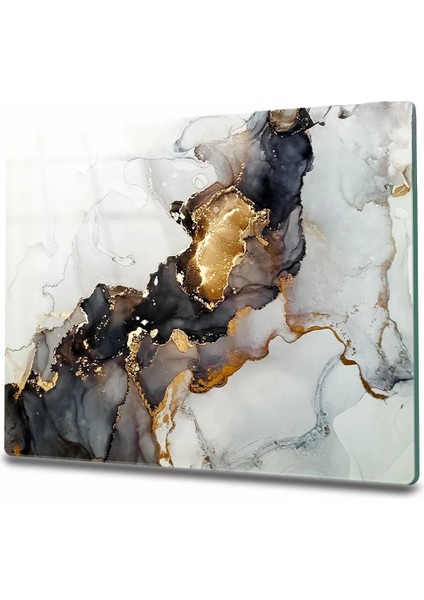 Cam Kesme Tahtası, Kesme Tablası Kenarları Oval, Antiyal, Sunum Tahtası Siyah modelleri