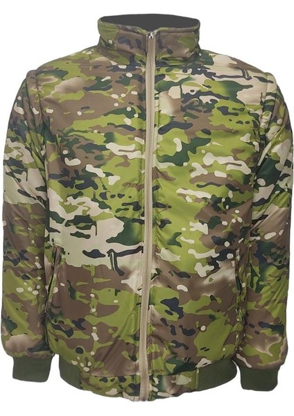 Suya Dayanıklı Kolları Çıkabilen Kamuflaj Pilot Mont