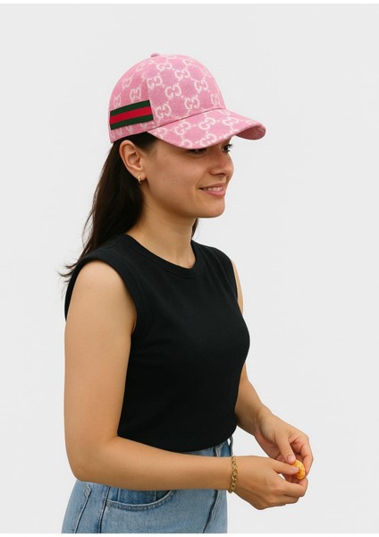 Bay Bayan Arkadan Ayarlanabilir Pembe Şapka
