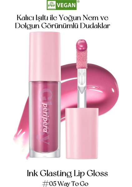 Dudaklara Dolgun ve Işıltılı Görünüm Sunan Gloss PERIPERA Ink Glasting Lip Gloss (5 Way To Go)