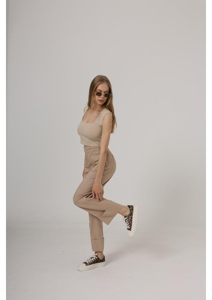 Duble Paça Pantolon - Taş modelleri