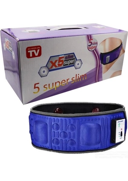 Super Slim 5 Motorlu Titreşimli Masaj Kemeri Göbek Eritme Aleti