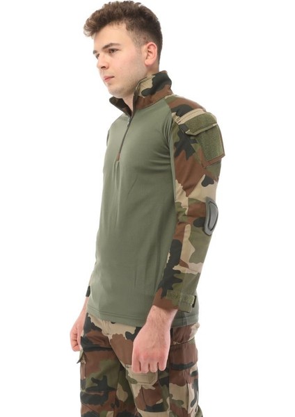 Dirsek Detaylı Polo Yaka Kadın&erkek Combat T-Shirt modelleri