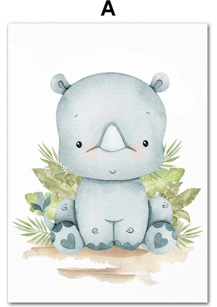 Sevimli Minik Hayvanlar 6’lı Çerçeve Görünümlü Modern Mdf Tablo Seti –bebek ve Çocuk Odası Dekoru fiyatları