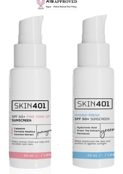 Nemlendirici Güneş Kremi Seti SPF 50+ Tüm Cilt Tipleri İçin Renkli Krem