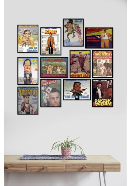Kemal Sunal Filmler 12 Parça Mdf Tablo