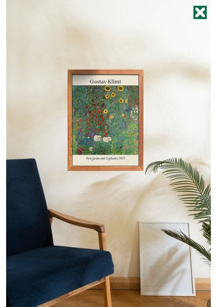 Gustav Klimt 3'lü Set, Çerçeve Görünümlü Modern Mdf Tablo ,