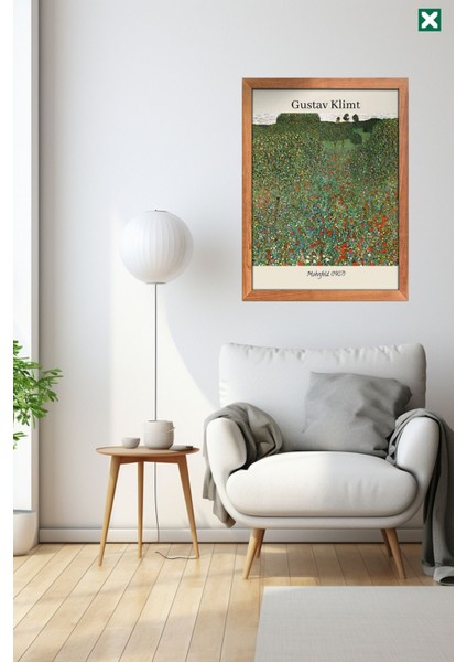 Gustav Klimt 3'lü Set, Çerçeve Görünümlü Modern Mdf Tablo ,