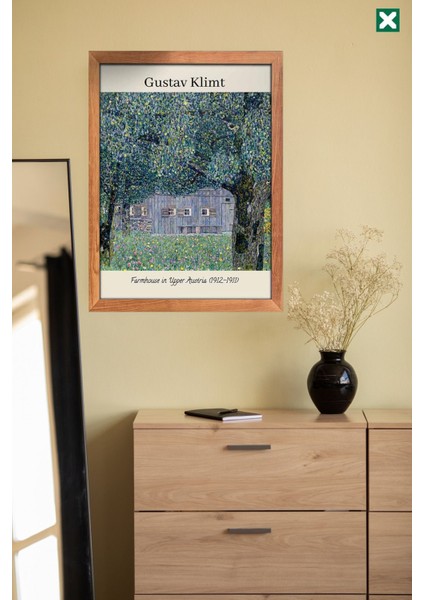 Gustav Klimt 3'lü Set, Çerçeve Görünümlü Modern Mdf Tablo ,
