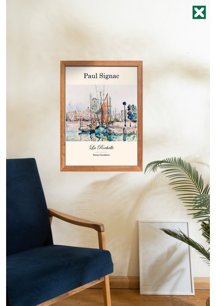 Ünlü Ressam Paul Signac 3' Lü Set, Çerçeve Görünümlü Modern Mdf Tablo