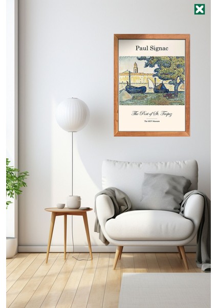 Ünlü Ressam Paul Signac 3' Lü Set, Çerçeve Görünümlü Modern Mdf Tablo