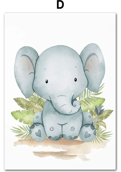 Sevimli Minik Hayvanlar 6’lı Çerçeve Görünümlü Modern Mdf Tablo Seti –bebek ve Çocuk Odası Dekoru indirimleri