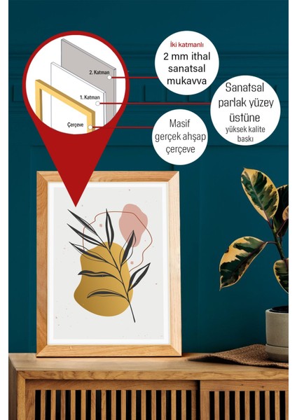 Gerçek Ahşap Çerçeveli 3 Parça 3D Ahşap Tablo Seti 35X50