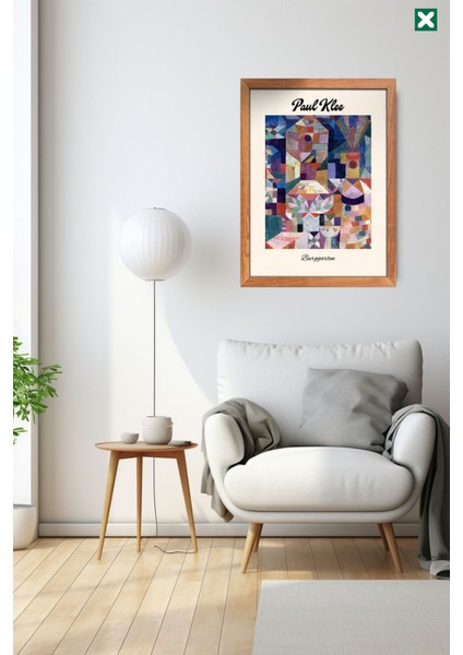 Ünlü Ressam Paul Klee 3' Lü Set, Çerçeve Görünümlü Modern Mdf Tablo