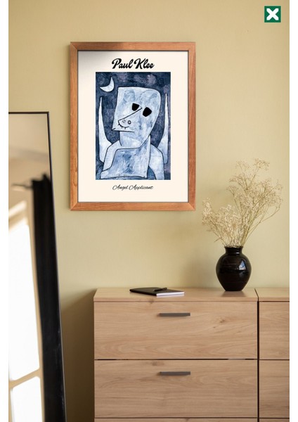 Ünlü Ressam Paul Klee 3' Lü Set, Çerçeve Görünümlü Modern Mdf Tablo