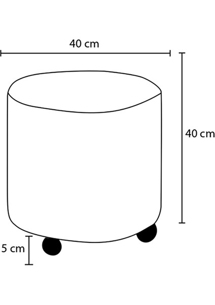 Mario Ahşap Ayaklı Puf - Krem modelleri
