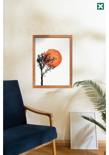 Minimalist Bohemian Duvar Sanatı 3'lü Set, Çerçeve Görünümlü Modern Mdf Tablo
