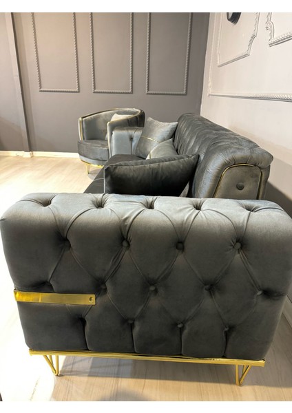 Lüpen Kanepe, 3'lu Koltuk, Salon Oturma Odasi Üçlü Kanepe (Demonte)