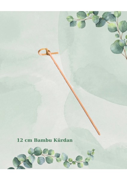 Kürdan Bambu Ruban Düğümlü 12 cm 100 'lü fiyatları